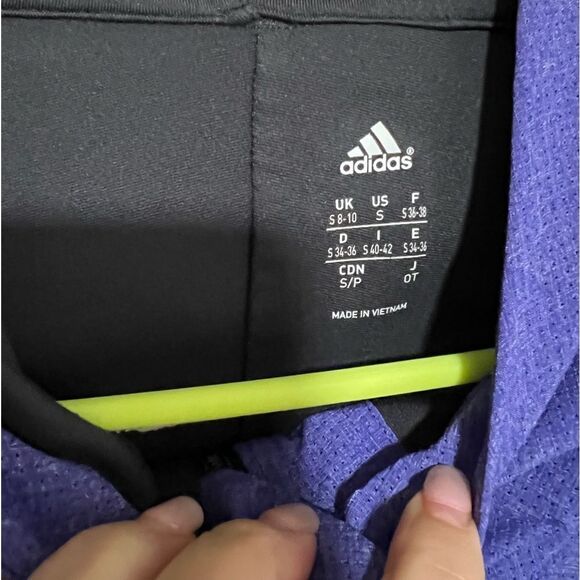 Adidas - Women's Medium Graphite & Purple Athletic Jacket - Picture 2 of 5